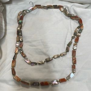 Vintage Les Bernard Abalone Shell Necklace